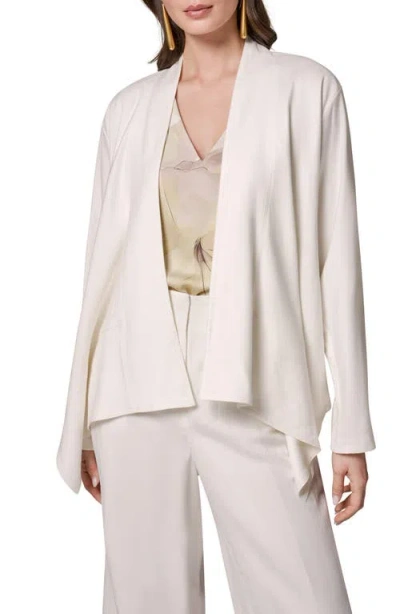 Donna Karan New York Drape Front Jacket In White
