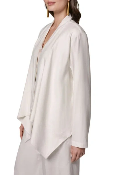 Donna Karan New York Drape Front Jacket In White