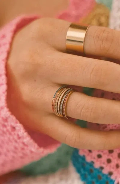 Made By Mary Birthstone Stacking Ring In Multi