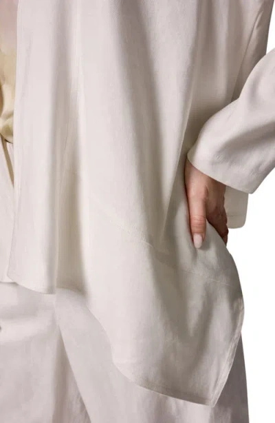 Donna Karan New York Drape Front Jacket In White