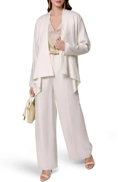 Donna Karan New York Drape Front Jacket In White