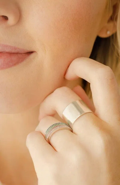 Made By Mary May Birthstone Stacking Ring In Silver