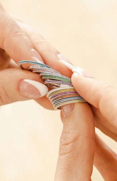 Made By Mary May Birthstone Stacking Ring In Silver