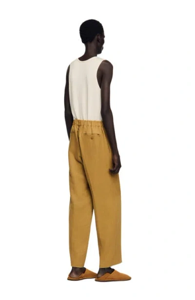 Sandro Wide-leg Elasticated Linen Trousers In Multi