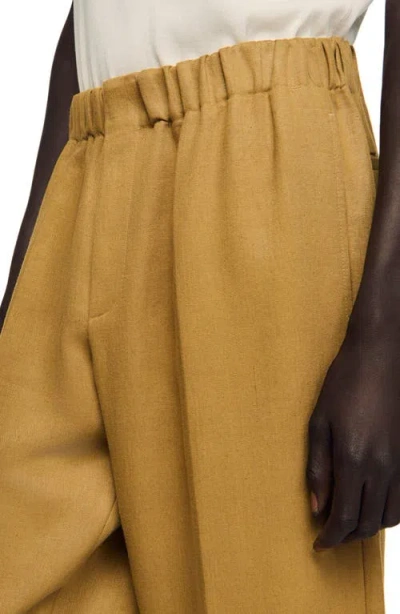 Sandro Wide-leg Elasticated Linen Trousers In Multi