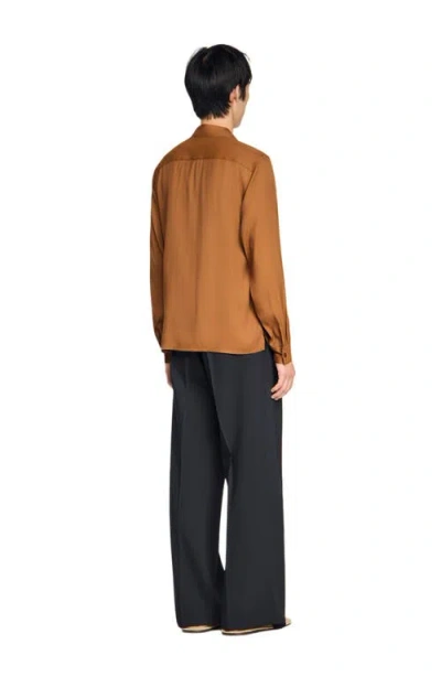 Sandro Floaty Shirt In Brown