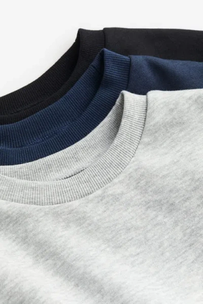 H&m 3-pack Brushed-inside Sweatshirts In Multi