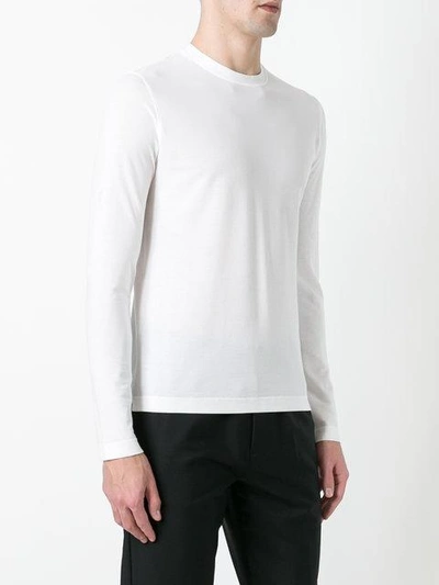 Shop Zanone Round Neck T-shirt - White
