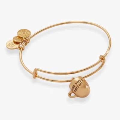 Alex And Ani 'mama Needs Coffee' Mug Charm Bangle In Silver