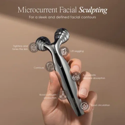 Project E Beauty Vora Microcurrent Facial Roller In Silver