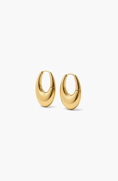 Yoj Eclipse Midi Hoops In Gold