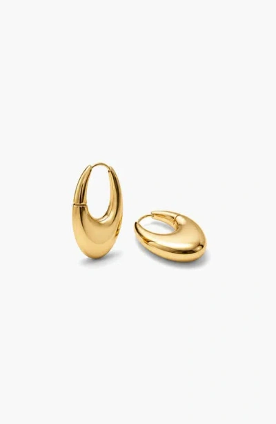 Yoj Eclipse Midi Hoops In Gold