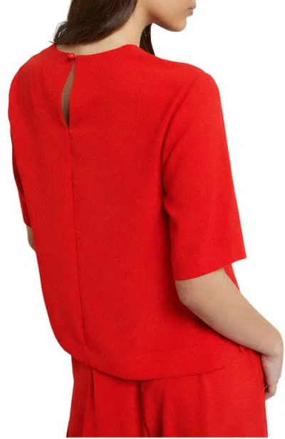 Ottod'ame Solid Blouse In Red