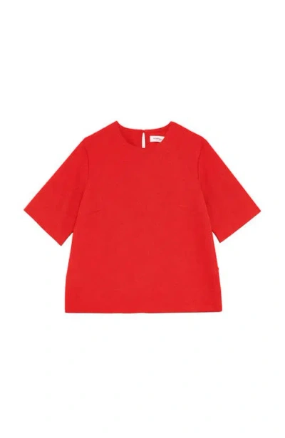 Ottod'ame Solid Blouse In Red