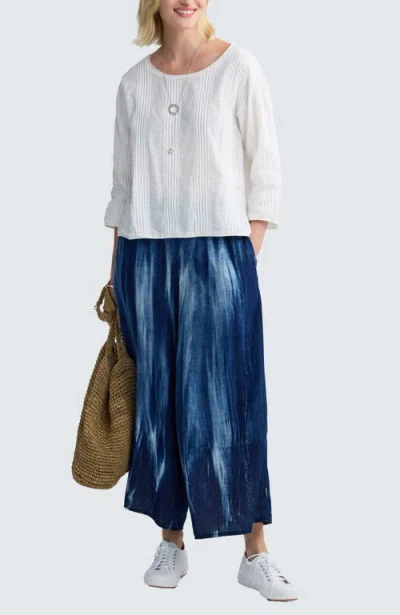 Luukaa Elira Mixed-texture Blouse In White