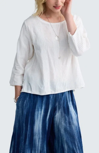 Luukaa Elira Mixed-texture Blouse In White
