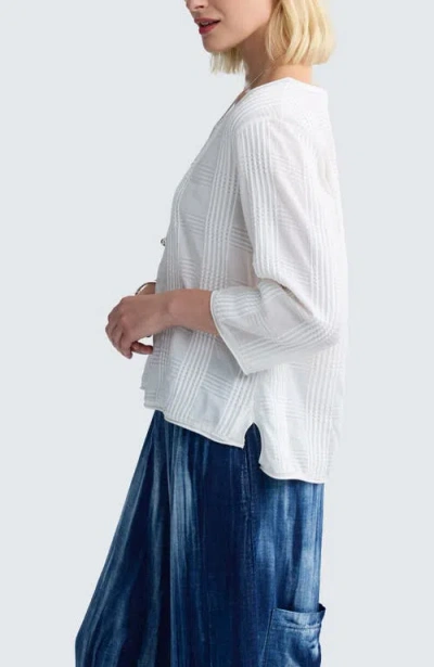 Luukaa Elira Mixed-texture Blouse In White