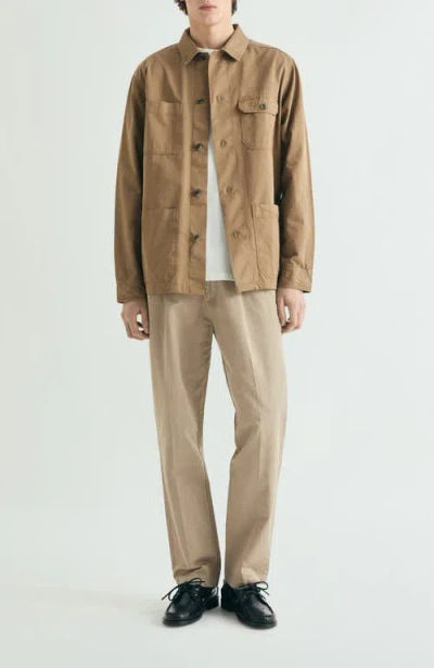 Scalpers Overshirt With Buttoned Pockets In Brown
