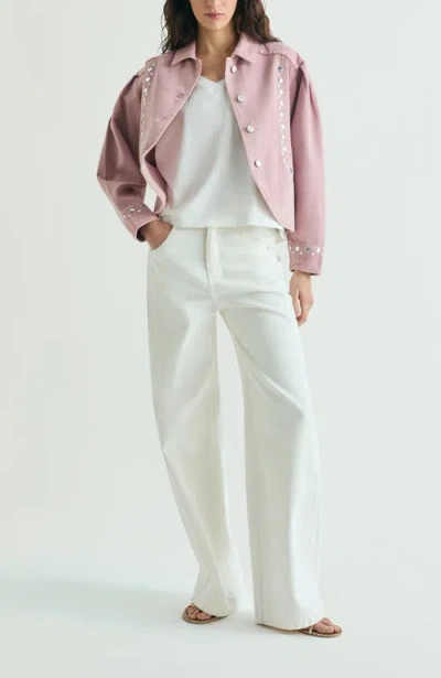 Scalpers Denim Studs Jacket In Multi