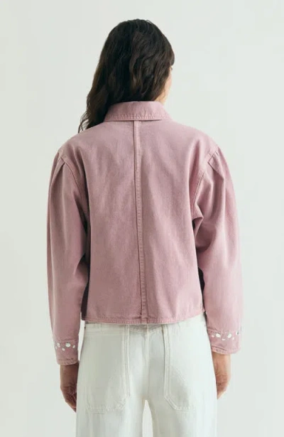 Scalpers Denim Studs Jacket In Multi