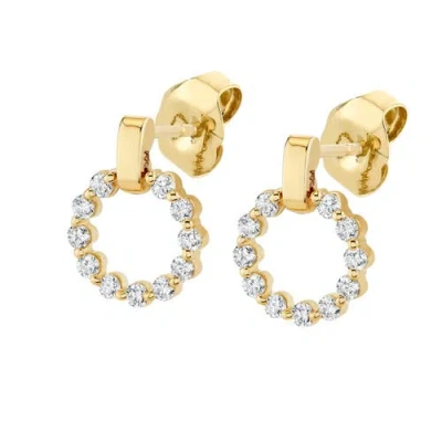 Michael M Cloud Mini Single Drop Earrings In Gold