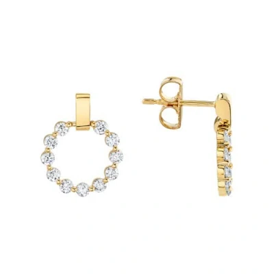Michael M Cloud Mini Single Drop Earrings In Gold