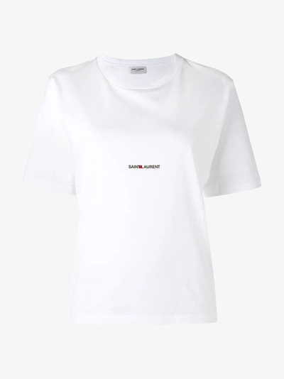 Shop Saint Laurent Logo Print T-shirt