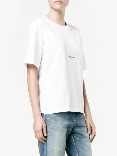 Shop Saint Laurent Logo Print T-shirt