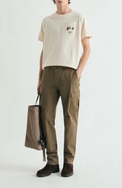 Scalpers Washed Effect Printed T-shirt In Nude