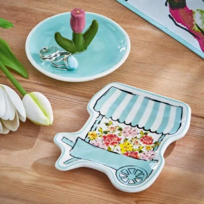 Tag Tulip Ring Dish Multi Earthenware Spring In Blue