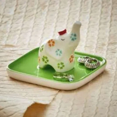 Tag Elephant Ring Holder Multi Earthenware Everyday In Multi