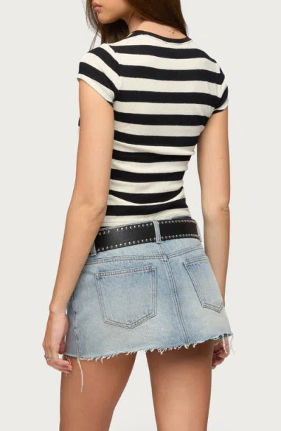 Edikted Annabeth Stripe Crop T-shirt In Multi