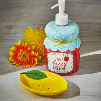Tag Jam Jar Soap Pump Multi Earthenware Summer In Multi