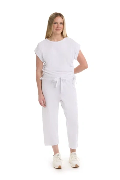 Wilt Round Neck Side Drawstrings Tee In White