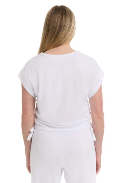 Wilt Round Neck Side Drawstrings Tee In White