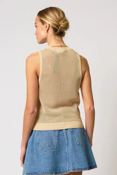 Central Park West Eden Palm Tree Mesh Shell In Brown
