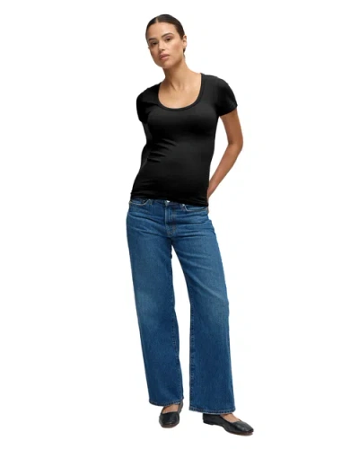 Ingrid & Isabel Seamless Maternity Rib Short Sleeve Crew Tee 2 Pack Bundle In Multi
