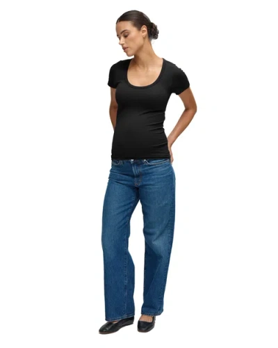 Ingrid & Isabel Seamless Maternity Rib Short Sleeve Crew Tee 2 Pack Bundle In Multi