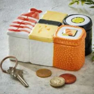Tag Sushi Lidded Trinket Box Multi Earthenware Everyday In Multi