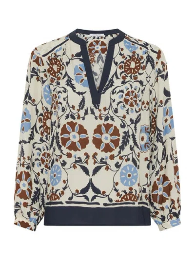 Gerard Darel Crystelle Printed Blouse In Multi