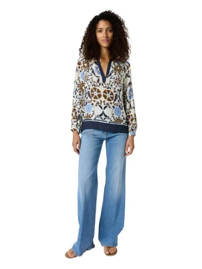 Gerard Darel Crystelle Printed Blouse In Multi