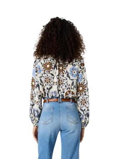 Gerard Darel Crystelle Printed Blouse In Multi