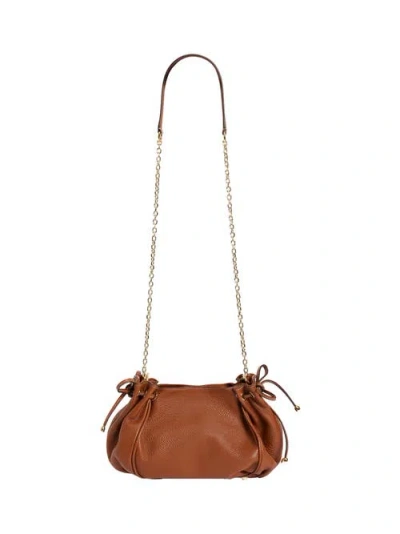 Gerard Darel Le Mini 24 Shoulder Drawstring Pouch Bag In Brown