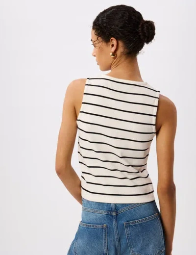 Whistles Stripe Button Front Tank In Multi