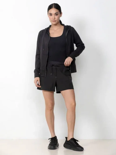 Single Stitch Lightweight Cargo Short In Black