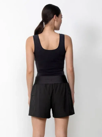 Single Stitch Lightweight Cargo Short In Black