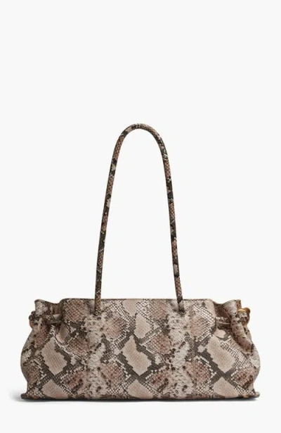 Donna Karan New York Cashmere Python Medium Tote In Brown