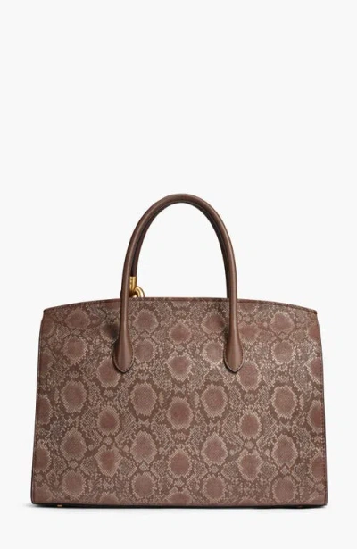 Donna Karan New York Loden Python Suede Satchel In Multi