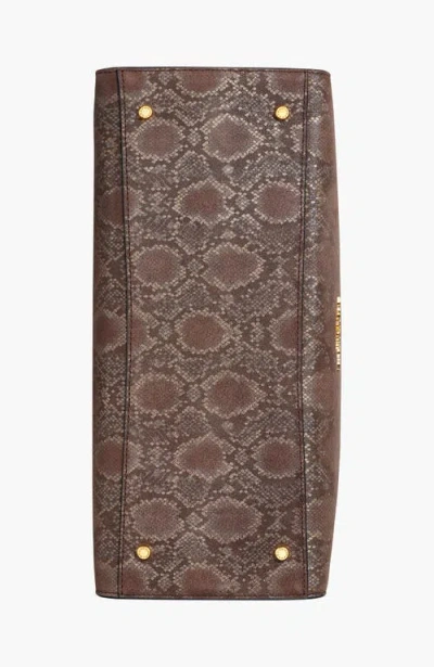 Donna Karan New York Loden Python Suede Satchel In Multi