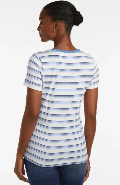 Lands' End Cotton Rib T-shirt In Blue
